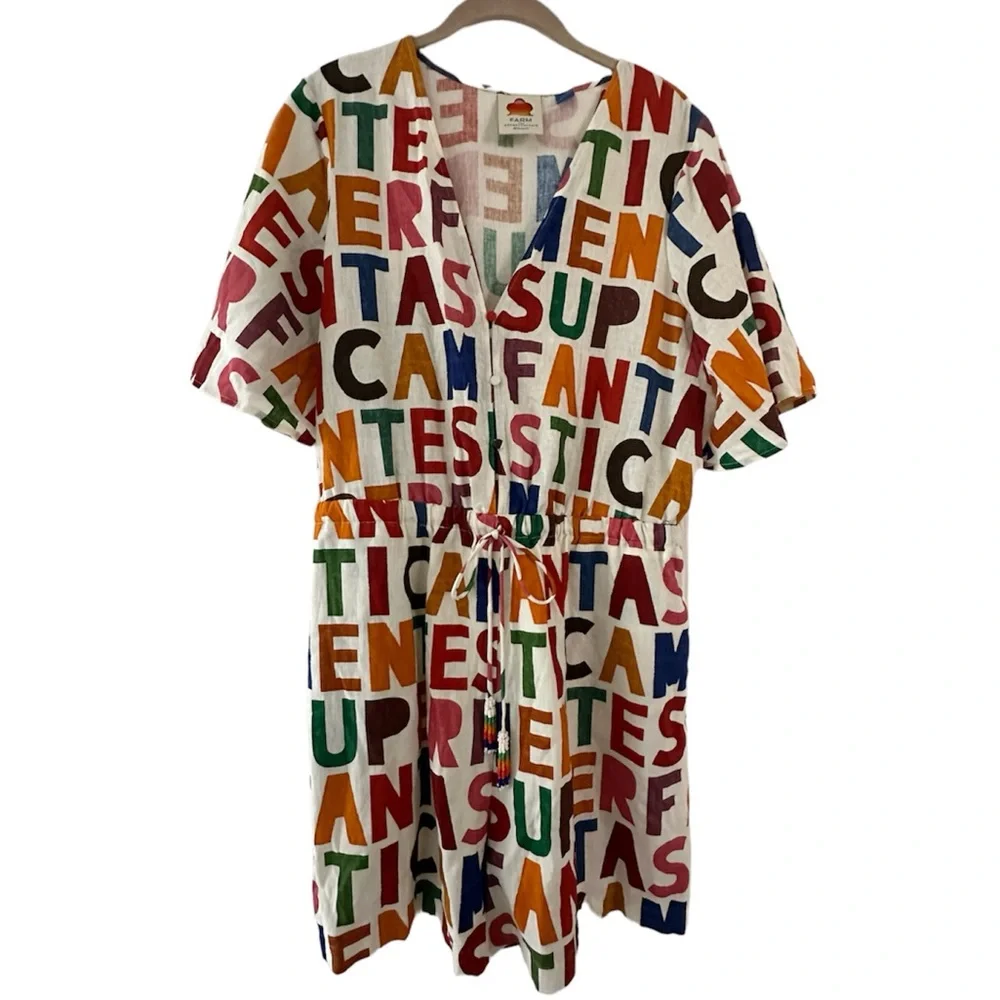 SUPERFANTASTICAMENTE! FARM Rio Romper Size Large Like New - Picture 3 of 6